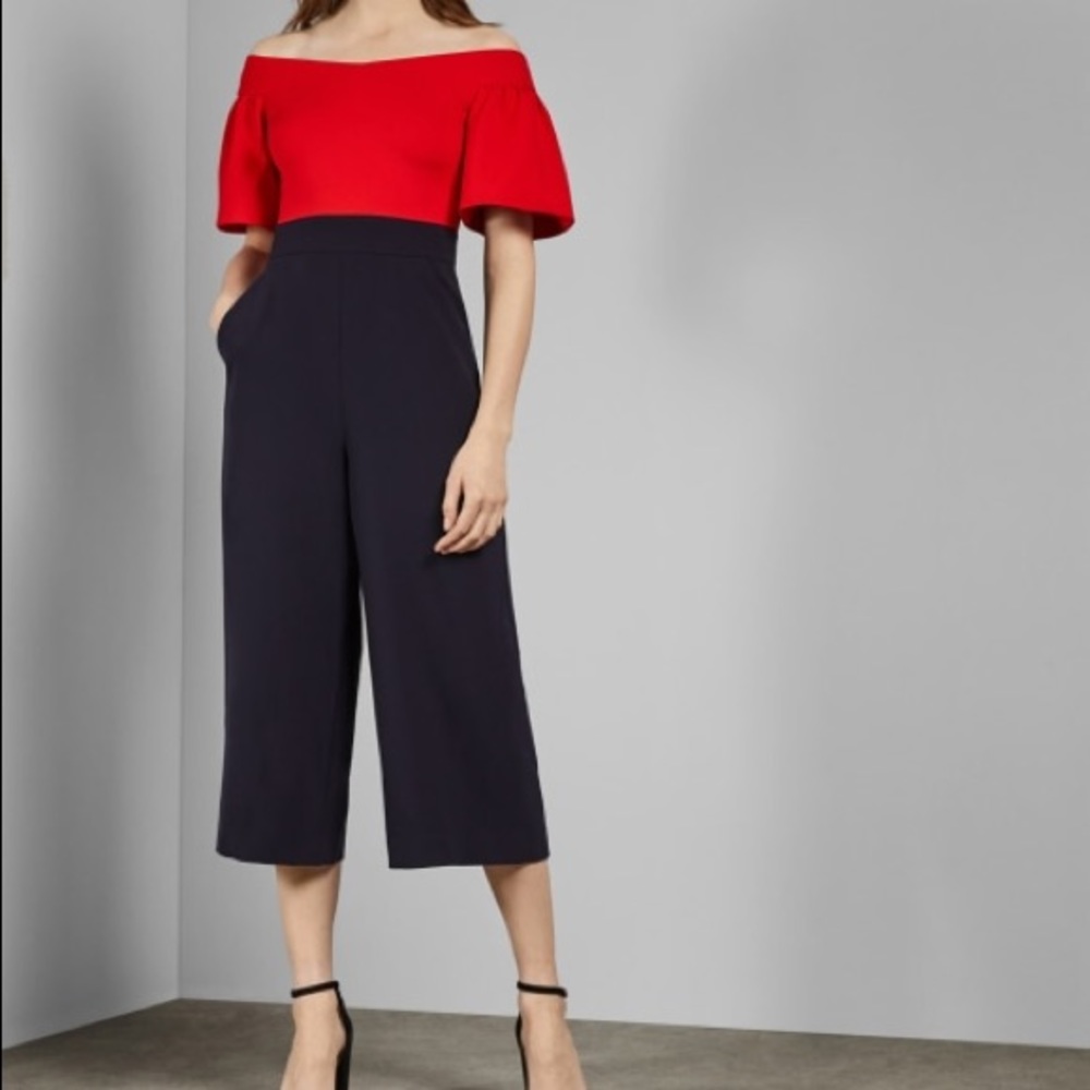 NWT Ted Baker Sculpted Sleeve Jumpsuit
